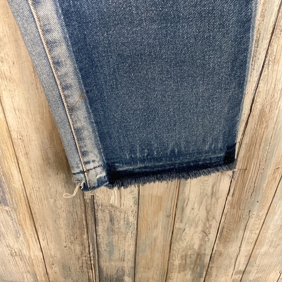 FRAYED High Rise Ankle Straight Color Block Two Tone Jeans | Size 29  NWOT - Picture 12 of 15